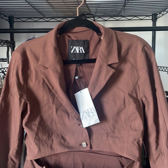 Zara Cut-Out Fitted Blazer L - Picture 4 of 10